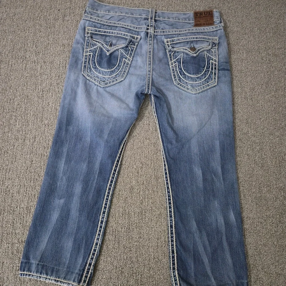 Vintage True Religion Deadwood Ropestitch Jeans Size 38 Designer Flap Pocket
